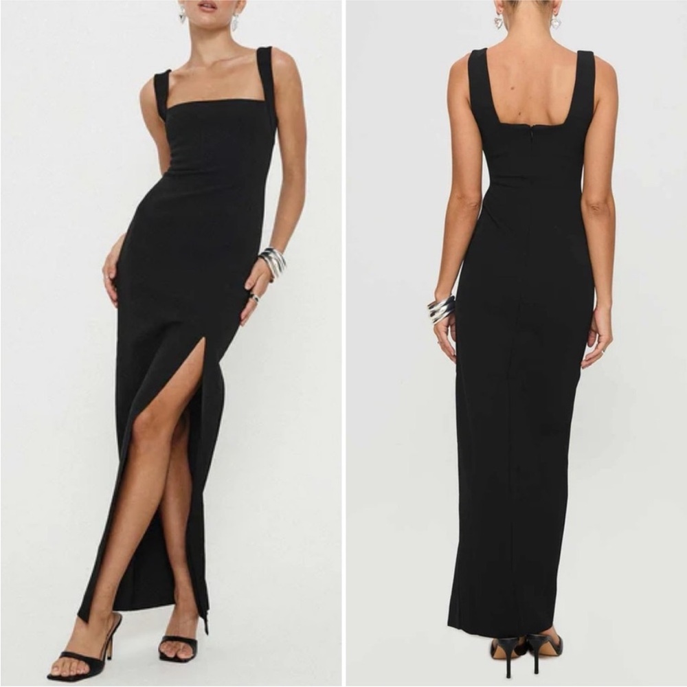 Princess Polly BOMBSHELL MAXI DRESS BLACK PETITE Size 2 NWT NEW WITH TAGS